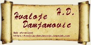 Hvaloje Damjanović vizit kartica